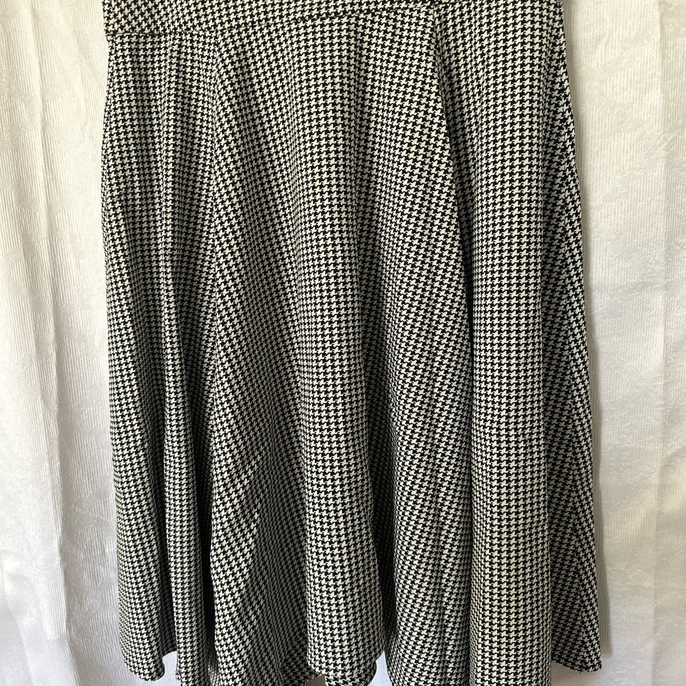 Lane Bryant Black and White Midi A-Line Skirt